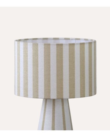 Lámpara de Mesa de Rayas de Lino