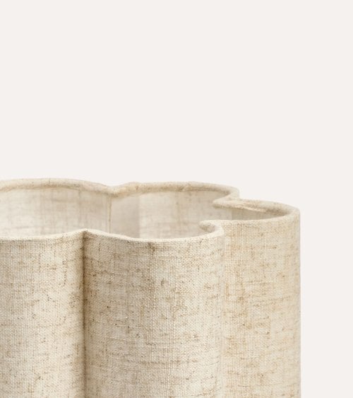 Lampara de Mesa de Flor de Metal y Papel