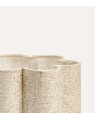 Lampara de Mesa de Flor de Metal y Papel