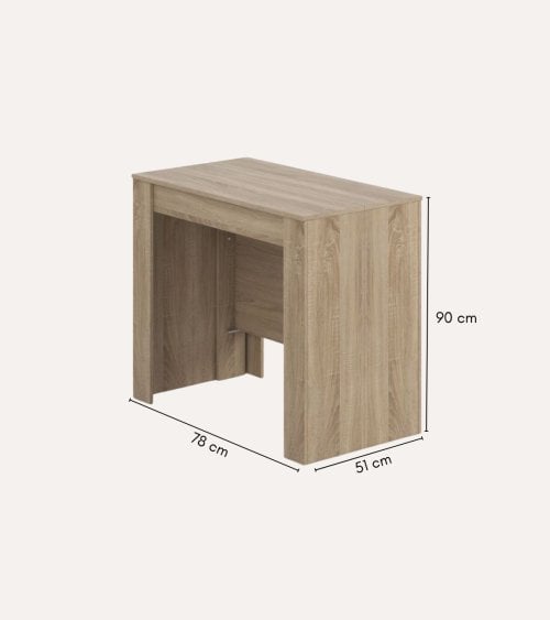 Mesa Multifunción Extensible con 5 Posiciones de Melamina