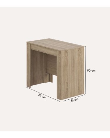 Mesa Multifunción Extensible con 5 Posiciones de Melamina