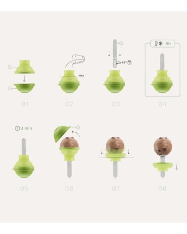Set de 4 Moldes para Helados Lollipop