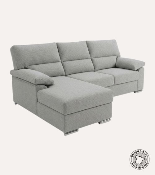 Sofa Chaise Longue Turin Reversible de 3 Plazas Tavira de Madera de Pino
