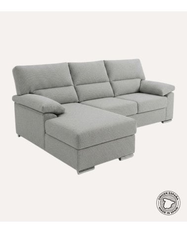 Sofa Chaise Longue Turin Reversible de 3 Plazas Tavira de Madera de Pino