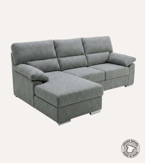 Sofa Chaise Longue Turin Reversible de 3 Plazas Sintra de Madera de Pino