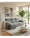 Sofá Chaise Longue Duna de 4 Plazas Sintra con Arcon de Madera de Pino