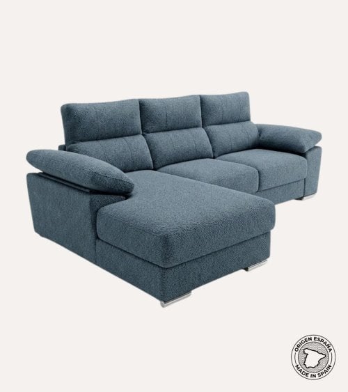 Sofá Chaise Longue Duna de 4 Plazas Tavira con Arcon de Madera de Pino