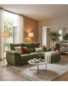 Sofá Chaise Longue Milo de 4 Plazas Tavira con Arcon de Madera de Pino
