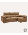 Sofá Chaise Longue Milo de 4 Plazas Kyoto con Arcon de Madera de Pino