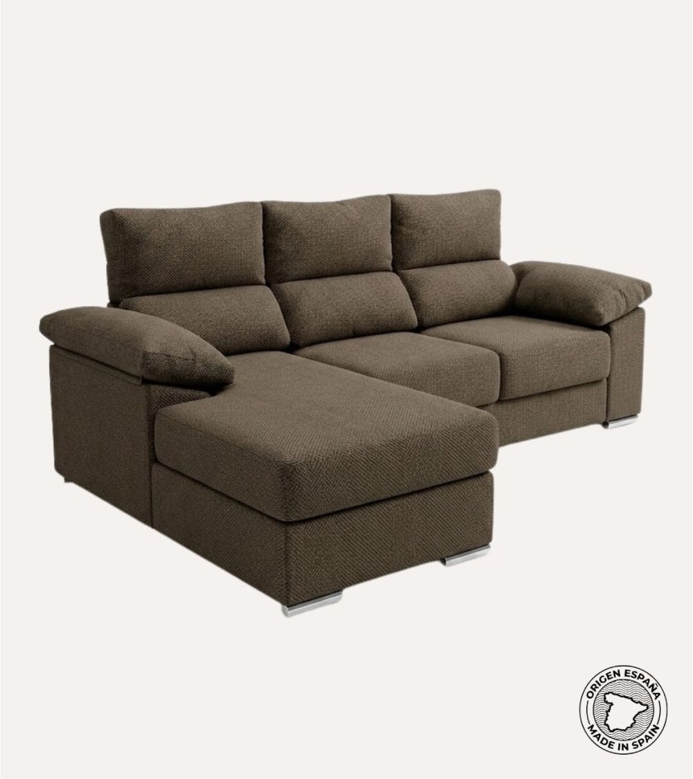 Sofá Chaise Longue Rever de 4 Plazas Kyoto de Madera de Pino