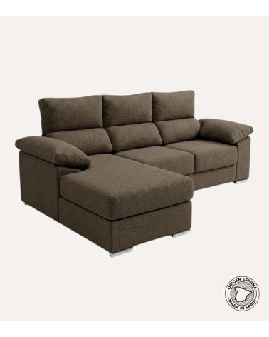 Sofá Chaise Longue Rever de 4 Plazas Kyoto de Madera de Pino
