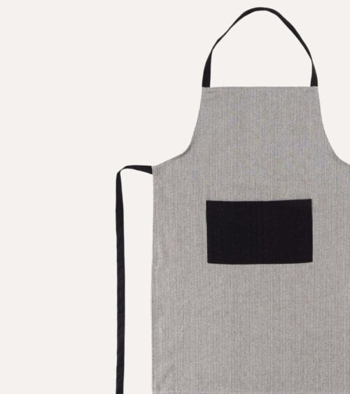 Delantal de Cocina a Rayas con Bolsillo de Algodón