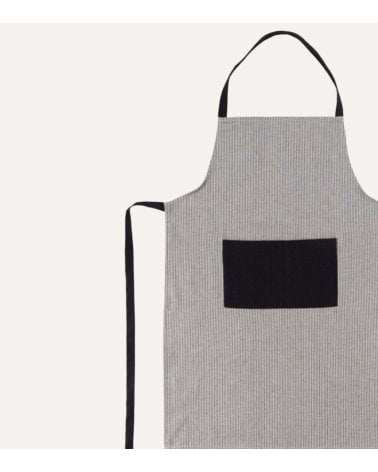 Delantal de Cocina a Rayas con Bolsillo de Algodón