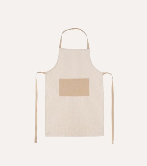 Delantal de Cocina a Rayas con Bolsillo de Algodón