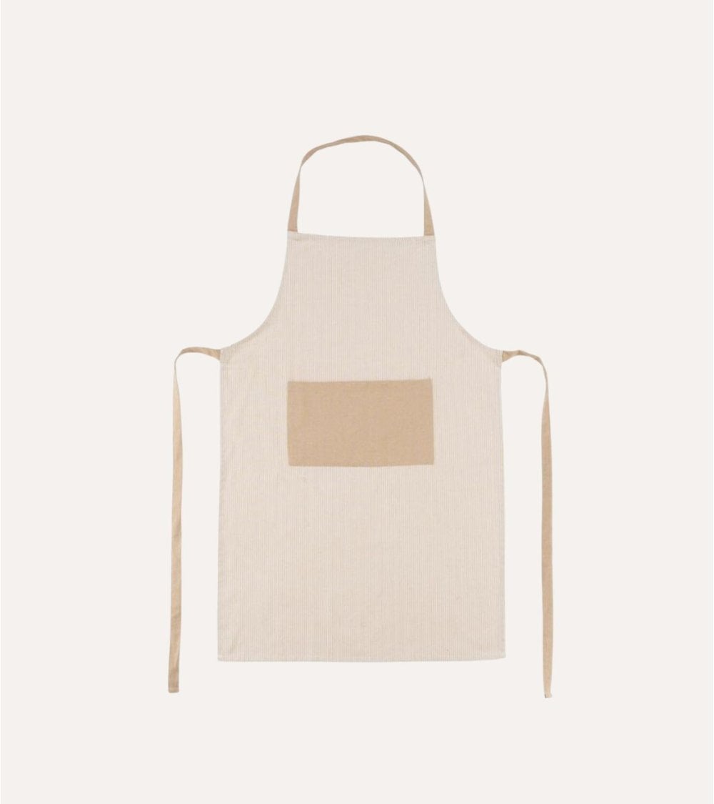 Delantal de Cocina a Rayas con Bolsillo de Algodón