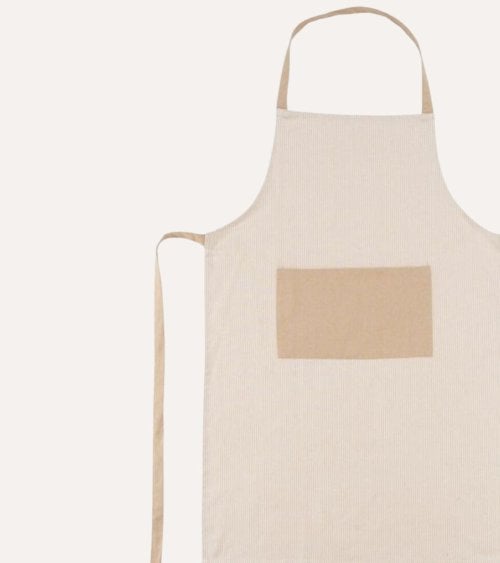 Delantal de Cocina a Rayas con Bolsillo de Algodón