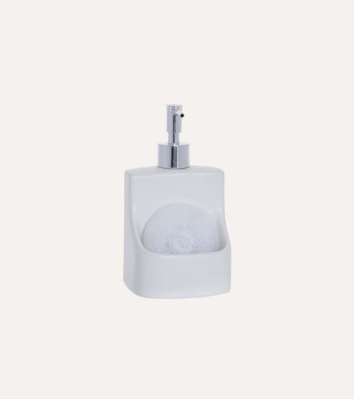 Dispensador de Jabón Clásico Rectangular con Estropajo