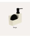 Dispensador de Jabón Nature Rectangular con Dosificador Mate y Estropajo