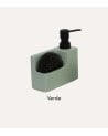 Dispensador de Jabón Nature Rectangular con Dosificador Mate y Estropajo