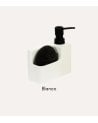 Dispensador de Jabón Nature Rectangular con Dosificador Mate y Estropajo