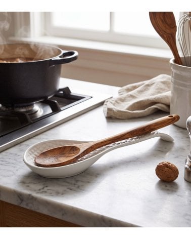 Reposacucharas con Rombos de Porcelana