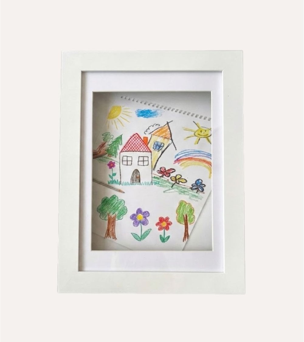 Marco para Guardar Pinturas Infantiles A4 de Madera y Corcho