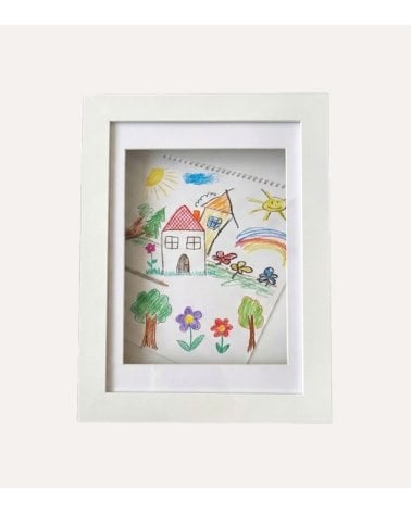 Marco para Guardar Pinturas Infantiles A4 de Madera y Corcho