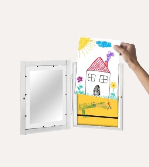 Marco para Guardar Pinturas Infantiles A4 de Madera y Corcho