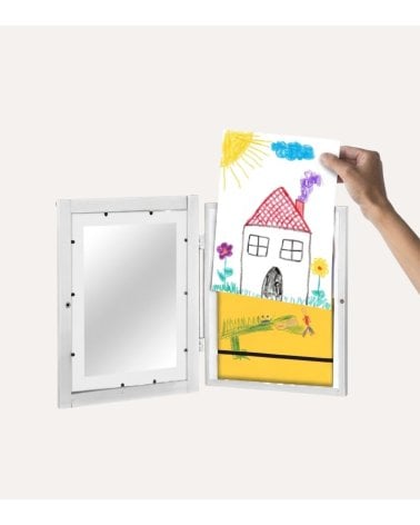 Marco para Guardar Pinturas Infantiles A4 de Madera y Corcho