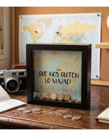 Hucha Marco de Ahorro para Viajes de Plástico