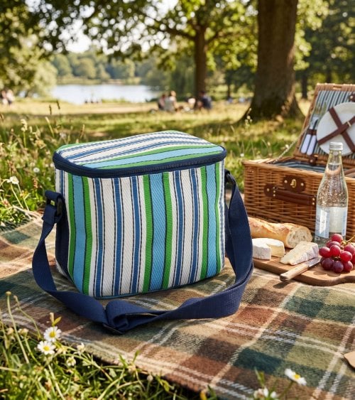 Bolsa Isotérmica a Rayas de Plástico