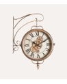 Reloj de Pared Giratorio Engranajes de Hierro y Cristal