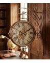 Reloj de Pared Giratorio Engranajes de Hierro y Cristal