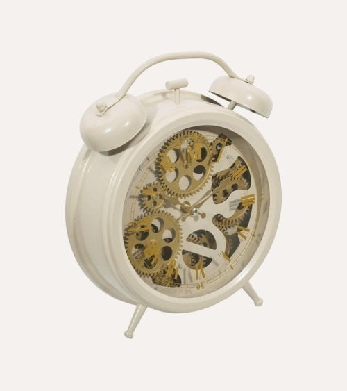 Reloj de Mesa Despertador Engranajes Janis de Acero
