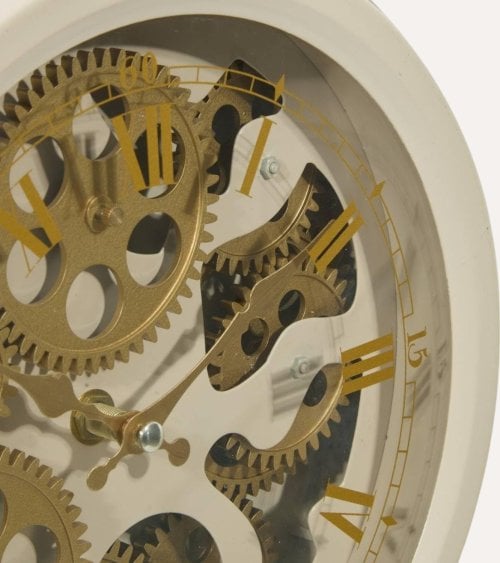 Reloj de Mesa Despertador Engranajes Janis de Acero