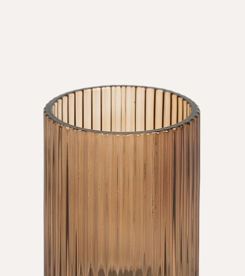 Vaso de Baño Ambar Bois y Terre Portacepillos de Cristal