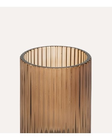 Vaso de Baño Ambar Bois y Terre Portacepillos de Cristal