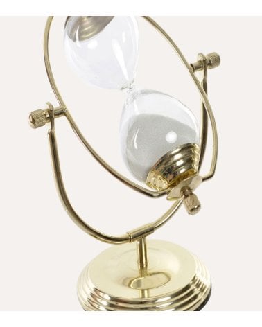 Reloj de Arena Vintage de Metal y Cristal