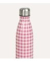 Botella Termo Estampado Vichy de Acero Inoxidable