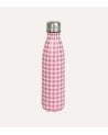 Botella Termo Estampado Vichy de Acero Inoxidable