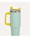 Vaso Termo Bananas con Tapa y Pajita de Acero Inoxidable
