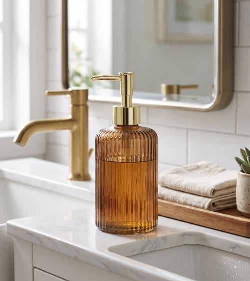 Dispensador de Jabón Ambar Bois y Terre de Cristal
