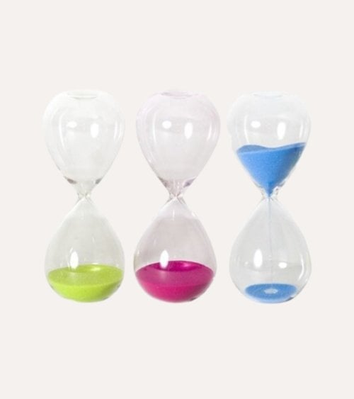 Reloj de Arena de 10 Minutos de Cristal