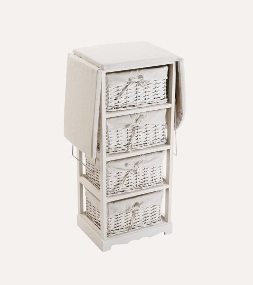 Mueble Cajonero Planchador de Madera con 4 Cestas