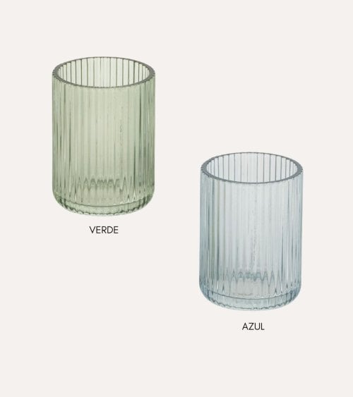 Vaso de Baño Calma Portacepillos de Cristal