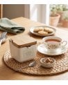 Azucarero Essential de Tapa de Bambú y Porcelana
