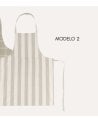 Delantal Diseño a Rayas de Algodón para Cocina