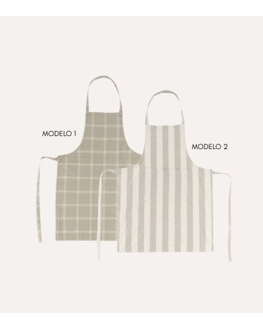 Delantal Diseño a Rayas de Algodón para Cocina