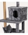 Arbol Rascador para Gatos de 5 Alturas con Hamaca de Poliester