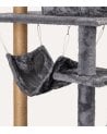 Arbol Rascador para Gatos de 5 Alturas con Hamaca de Poliester